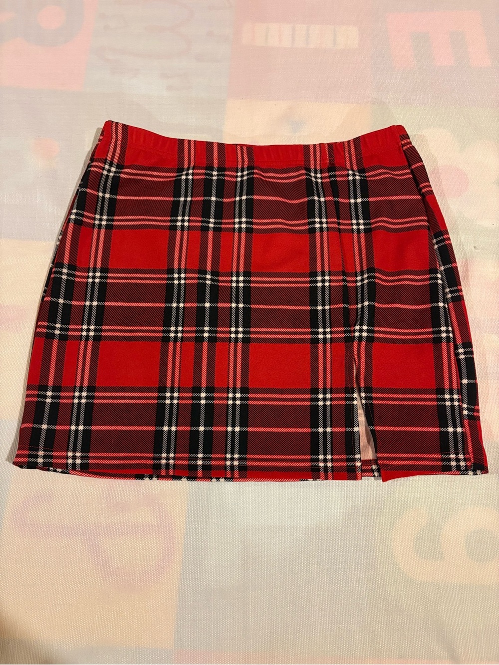 Red Plaid Mini Skirt - Classic Tartan Style